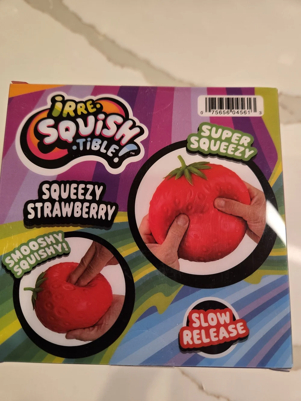 Irre-Squish Squeezy Strawberry Toy - Red Slow-Release Stress Reliever